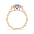 thumbnail image 2 of Angara Natural 1.95 Ct. Tanzanite with Diamond Classic Ring in 14K Rose Gold for Women (Ring Size: 12), 2 of 9