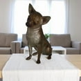 thumbnail image 3 of Nifao Sitting Chihuahua Bronze Statue – Home Decor Sculpture, 6"L x 15"W x 15"H, 3 of 12