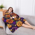 thumbnail image 5 of Oversized Wearable Blanket Hoodie,Halloween Jack O Lanterns with Candy Sherpa Blanket Hoodie with Super Pockets,Super Warm Fuzzy Pullover for Women & Men, 5 of 6
