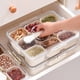 thumbnail image 4 of Moderna caja para refrigerios con tapa y asa | Bandeja para servir con divisiones para frutas, verduras, galletas y condimentos | Organizador portátil para refrigerios para fiestas y picnics, 4 of 9