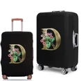 thumbnail image 1 of Luggage Cover Protective Suitcase Trolley Case Dust Cover 18 To 28 Inch Golden Flower Series Pattern Elastic Travel Protective 8Golden flower D L, 1 of 6