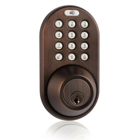 Combo Keyless Entry Lock - Keyless Entry Deadbolt Door Lock with Electronic Digital Keypad Oil Rubbed Bronze
