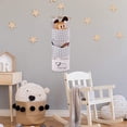thumbnail image 4 of Bolsa de almacenamiento de pared, 2 estilos, organizador de tela de lino con bolsillos pequeños para el hogar y la oficina, color blanco, 4 of 5