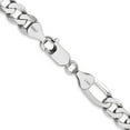 thumbnail image 4 of 14K White Gold Wg 7mm Flat Figaro Chain (22 X 7) Made In South Africa wfig180-22, 4 of 5
