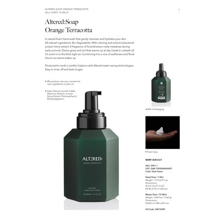 Altered - Orange Terracotta Foam Soap - Green