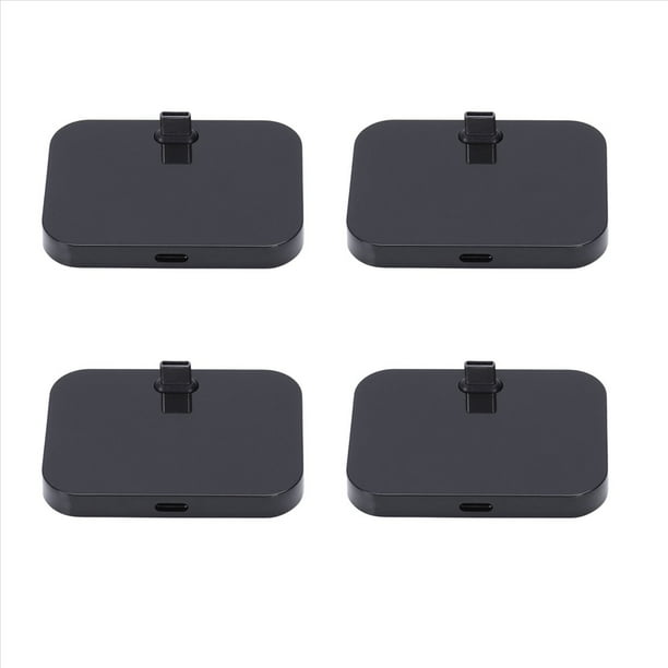 4X Móvil Estación de Acoplamiento de Carga del Teléfono Móvil Tipo-C Cargador Soporte del Soporte Teléfono Móvil USB-C Negro