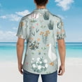 thumbnail image 6 of Kll Men'S Hawaiian Shirt Short Sleeve Button Down Beach Shirts-Goose And Doodle Flowers, 6 of 8