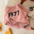 thumbnail image 5 of Summer Digital 1977 Print T-Shorts Two-piece Set Fashion Kids Loungewear Boutique Clothing Sportswear Children Suit Pink 120, 5 of 10