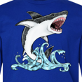 thumbnail image 4 of Inktastic Great White Shark Jumping Long Sleeve Youth T-Shirt, 4 of 5