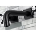 thumbnail image 2 of Kingston Brass KS6120BX Metropolitan Double-Handle Wall Mount Bathroom Faucet, Matte Black, 2 of 8