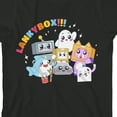 thumbnail image 2 of LankyBox Characters Having Fun Crew Neck Short Sleeve Boy's Black T-shirt-Medium, 2 of 3