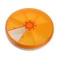 thumbnail image 2 of FRCOLOR Pilulier Rotatif Circulaire (Orange), 3.07"X3.07"X0.71 Pouces, 2 of 4