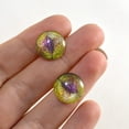 thumbnail image 2 of Yellow and Purple Lizard Reptile Glass Eyes, 2 of 11