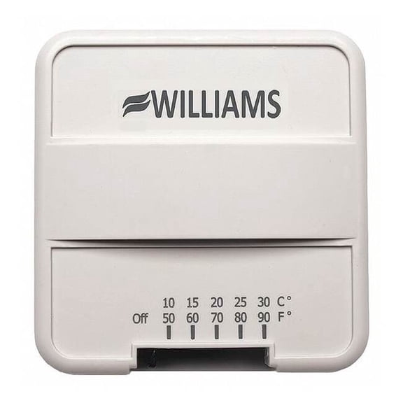 Williams P322016 Gas Wall Mount White Thermostat
