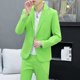 thumbnail image 3 of Conjunto de 2 piezas de moda coreana para hombre, trajes y blazers de color sólido, pantalones, ropa elegante, tendencias, disfraces, novedad, 3 of 5