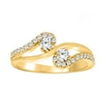 thumbnail image 2 of 0.35 Carat Diamond Engagement Delicate Ring In 10K Solid Rose, White & Yellow Gold, 2 of 2