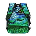 thumbnail image 4 of Disketp Colorful Stained Glass Crocodile Mochila Estampada para Hombre y Mujer – Mochila Ligera Clásica con Múltiples Bolsillos para Universidad, Trabajo y Viajes-One Size, 4 of 5