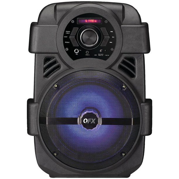 QFX Portable Bluetooth Speaker, Black, QFX PBX8