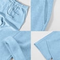 thumbnail image 6 of Mens Vintage Wide Leg Sweatpants Elastic Drawstring Waist Loose Fit Pocketed Casual Daily Trousers, 6 of 7