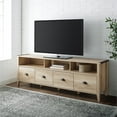 thumbnail image 2 of Bowery Hill 70" Industrial Farmhouse 4-Drawer TV Stand in White Oak, 2 of 5