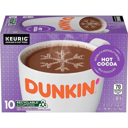 Dunkin' Milk Chocolate Hot Cocoa, 0.51 Oz, 10 Ct