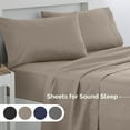 thumbnail image 2 of Martex Easy Living 4-Piece Full Microfiber Sheet Set | Brushed Soft Easy Care | Khaki, 2 of 9