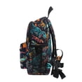 thumbnail image 4 of FORMRS School Backpack with Front Zippered Pocket 12" Student Travel Daypack, Black Dinosaurs Pattern, 4 of 6