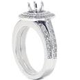 thumbnail image 3 of Pompeii3 1ct Double Halo Engagement Ring Set 14K White Gold, 3 of 5