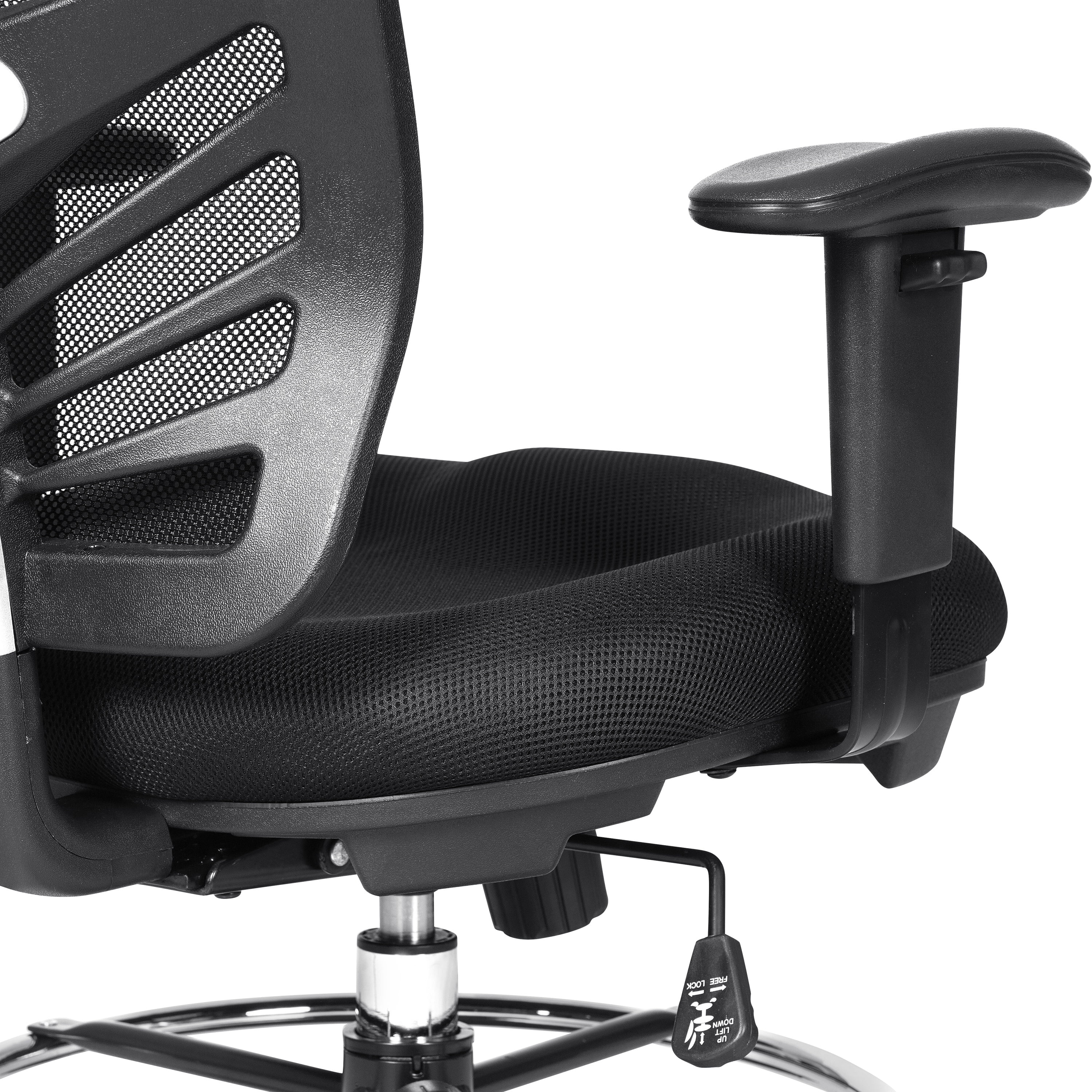 Edgemod Brighton Drafting Chair in Black Walmart