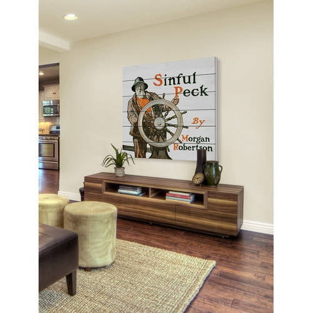 Marmont Hill "Sinful Peck" Painting Print on White Wood