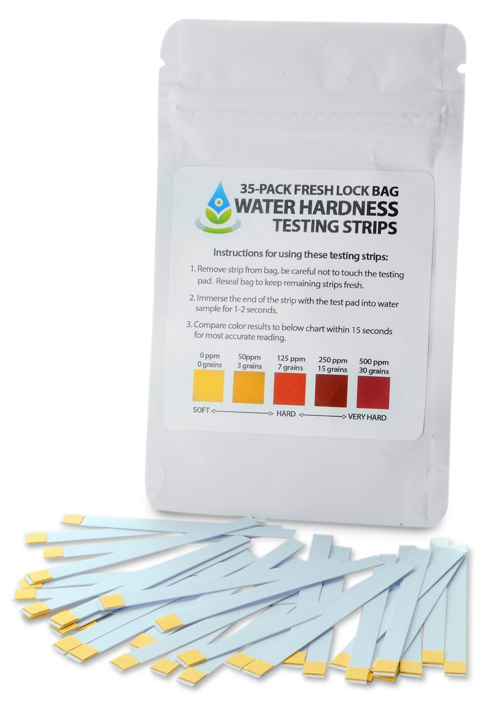 20 Strips Pouch SimplexHealth Total Hardness Water Test Strips 