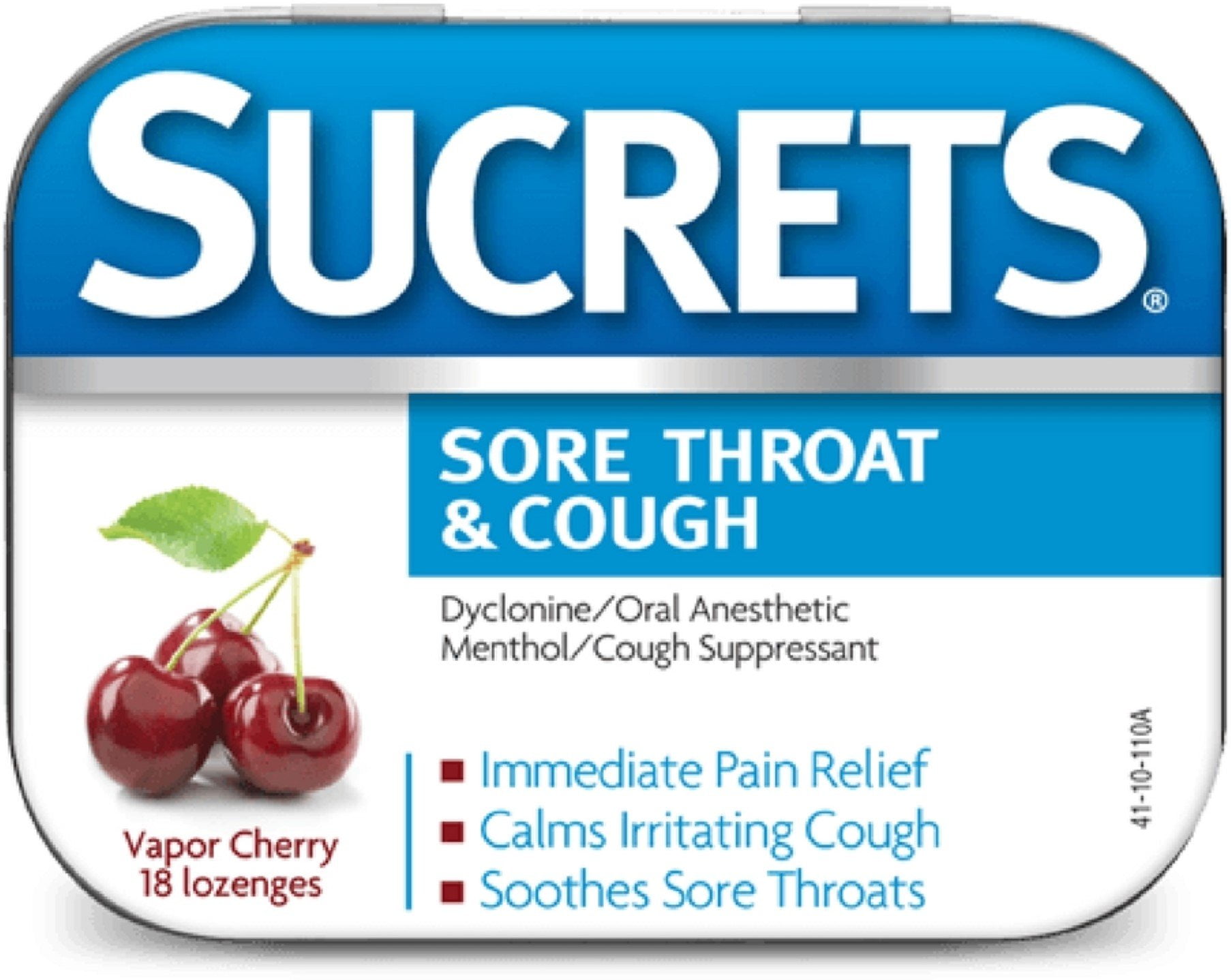 Sucrets Sore Throat & Cough Vapor Cherry 18 Count