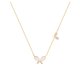 thumbnail image 1 of Y collar de ópalo para mujer, cadena clavicular con forma de animal chapada en oro y plata, estilo escarchado, 1 of 8