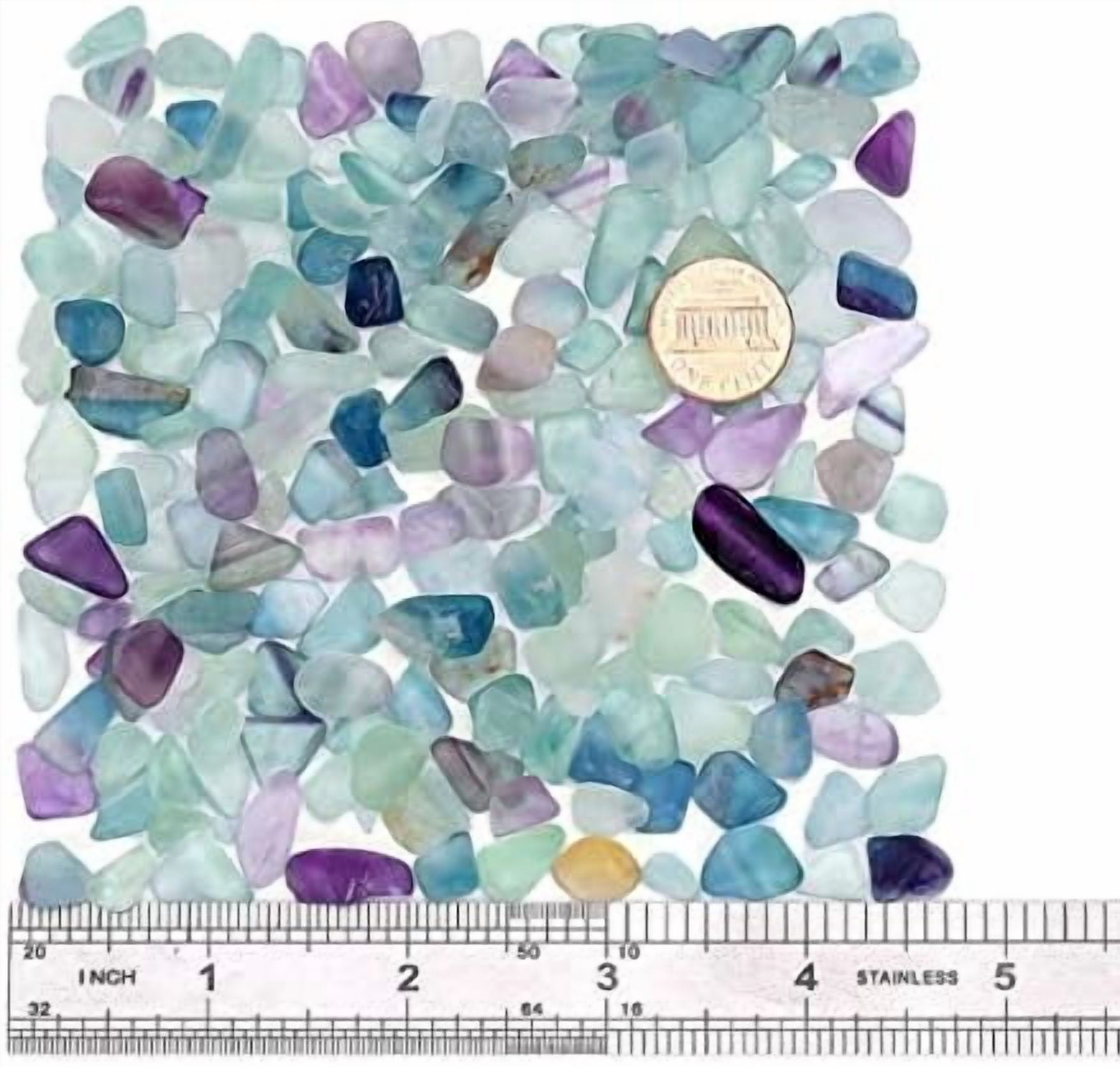 Decorative Crystal Pebbles, 1 Lb/460g (Fill 0.9 Cup) Natural Quartz Stones Aquarium Gravel Sea Glass Rock Sand for Fish Turtle Tank/Air Plants Decoration
