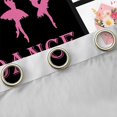 thumbnail image 3 of jejeloiu Ballet Dance Blackout Curtains Set of 2 (52x84 Each),Kawaii Flowers Window Curtains,Pink Black Checkered 03 For Kids, 3 of 6