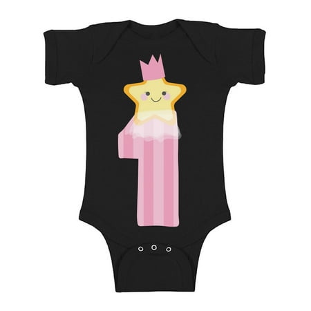 

Awkward Styles 1st Birthday Girl Baby Bodysuit Little Star Romper