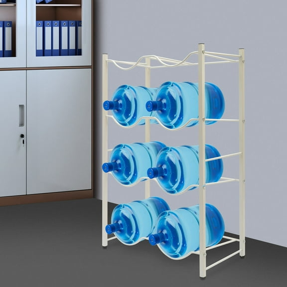 4 Tiers 5 Gallon Water Jug Holder 8 Jug Water Bottle Storage Rack Heavy Duty