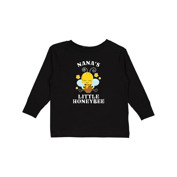 Inktastic Cute Bee Nana's Little Honeybee with Stars Boys or Girls Long Sleeve Toddler T-Shirt
