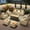 Dark Gray, variant on Ovios 10-Piece Outdoor Patio Furniture Set All-Weather Wicker Conversation Set with 54" Propane Fire Pit Table & Ottomans, Dark Gray