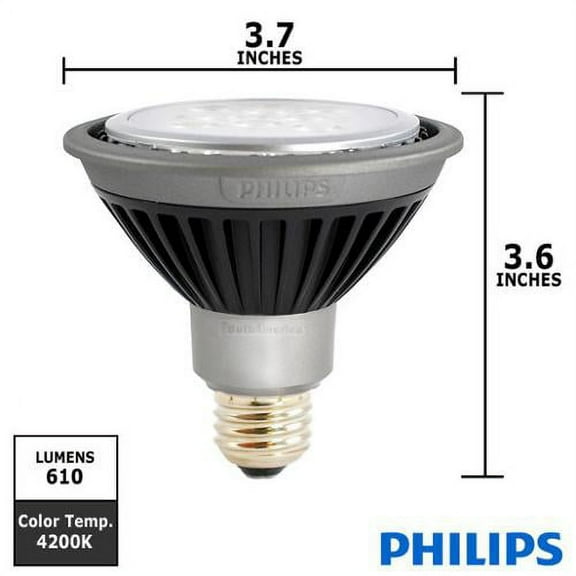 PHILIPS EnduraLED 11W 120V E26 PAR30S Dimmable Indoor FL Light Bulb
