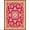 Red, Pattern 1, variant on ODIKA 4'x6' Machine Washable Non-Slip Area Rug, Elegant Botanical Damask Symmetrical Design High Traffic Rug, Red, 572993