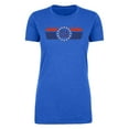 thumbnail image 2 of Women's USA Shirts, Patriotic Shirts, Ladies Graphic T-shirts - Royal MH200WPATRIOT S23 M, 2 of 3
