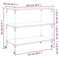 thumbnail image 2 of vidaXL Kitchen Trolley Smoked Oak 40.2"x19.7"x37.4" Engineered Wood, 2 of 12