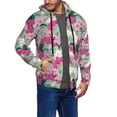 thumbnail image 2 of Kdxio Orchids Flowers Print Men Hoodies Casual Hoodies for Men with Zip Pockets Full Zip Long Sleeve Sweatshirt Sports Hooded Jacket-Small, 2 of 5