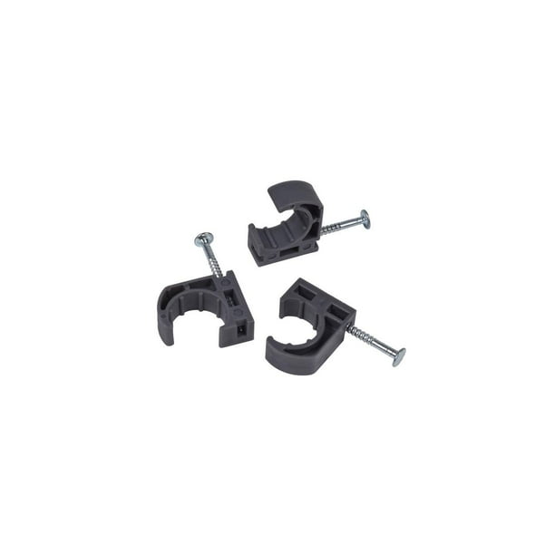 Abrazaderas de tubo Oatey 33910 con púas 12 incluidas, bolsa de plástico de 1/2 pulgada, gris