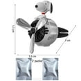 thumbnail image 6 of Spotted Dog Pilot Car Air Fresheners Cute Dog Airplane Car Diffuser Rotating Propeller Air Outlet Vent Fresheners Car Vent Cute Air Freshener with 2 Packs Replacement Tablets Creative Car Perfume, 6 of 6