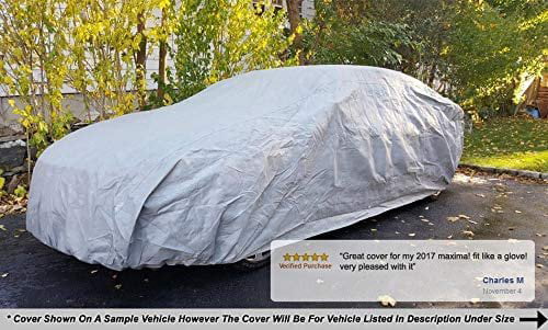 Weatherproof Car Cover For Nissan 350Z 2002-2009 - 5L Outdoor & Indoor -  Protect From Rain, Snow, Hail, UV Rays, Sun & More - Fleece Lining -  Includes Anti-Theft Cable Lock, Bag