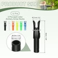 thumbnail image 2 of Uxcell Archery Arrow Nocks, Plastic Nocks Replacement Arrows Tail Accessory-Fitting For (DIY Hunting Shooting/Compound/Recurve Bow) 6.2MM/0.24" ID & 12 Pcs & Plastic & 6 Colors, 2 of 6