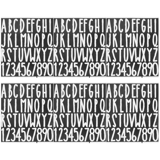 6 Sheets Mailbox Letter Stickers Self adhesive Decals for DIY Projects