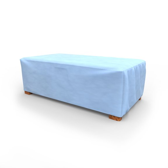 Budge Medium Blue Patio Ottoman / Table Cover, All-Seasons